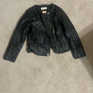 Kids leather jacket - size 7-8yr